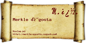 Merkle Ágosta névjegykártya